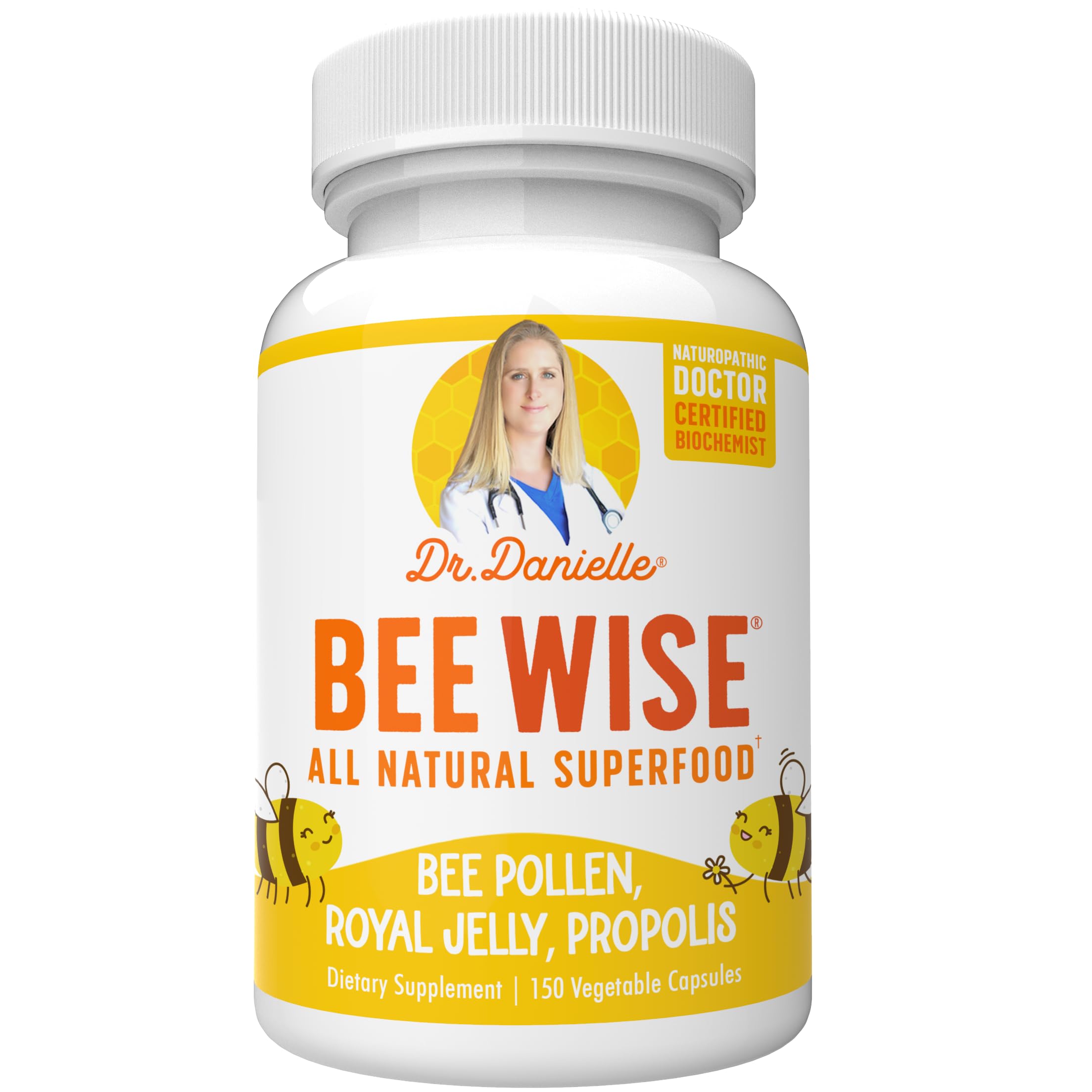 Doctor Danielle Bee Wise Royal Jelly Supplement front view