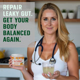 Doctor Danielle Gut Assist L-Glutamine powder side view