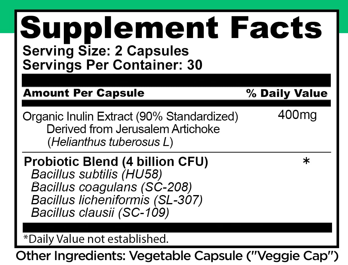 Doctor Danielle Probiotic with Prebiotics nutritional information
