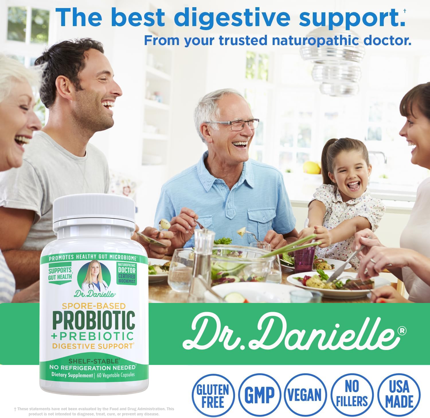 Doctor Danielle Probiotic with Prebiotics packaging side view
