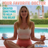 Doctor Danielle Zenbliss Magnesium daily wellness Drink Mix scoop next to container