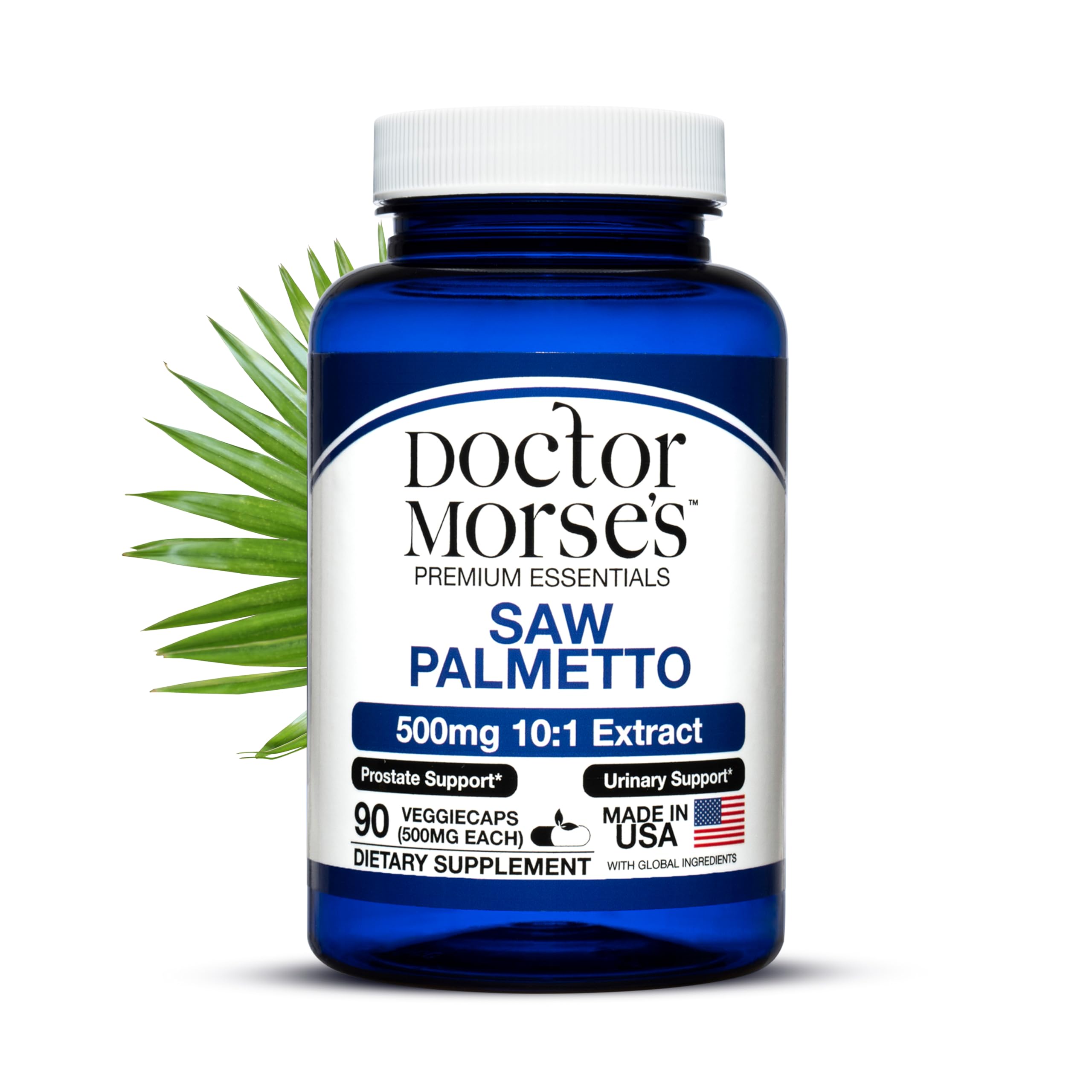 Doctor Morse's Saw Palmetto 500mg supplement front view