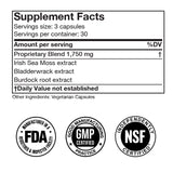 Doctor Morse's Sea Moss Blend 1500mg packaging with a measuring spoon