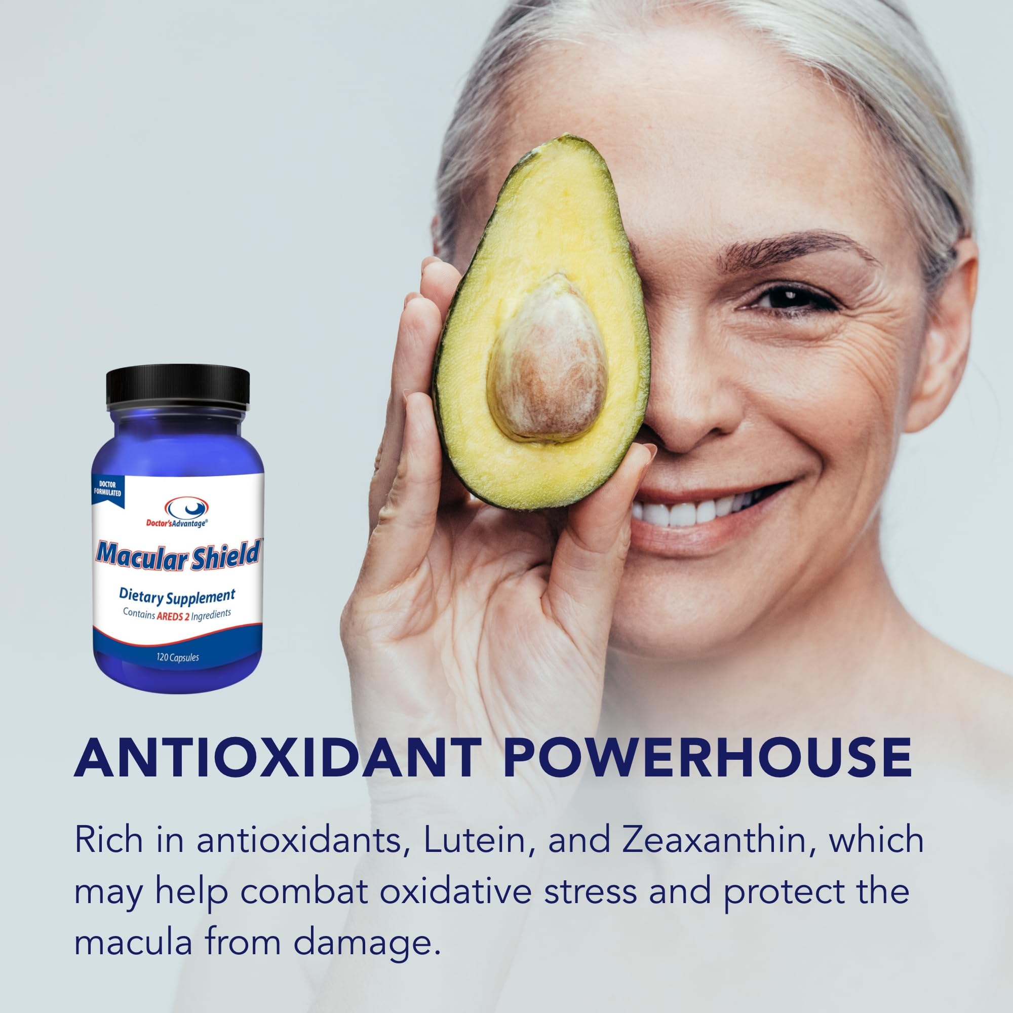 Doctor's Advantage Macular Shield Lutein Eye Supplement bottle side view