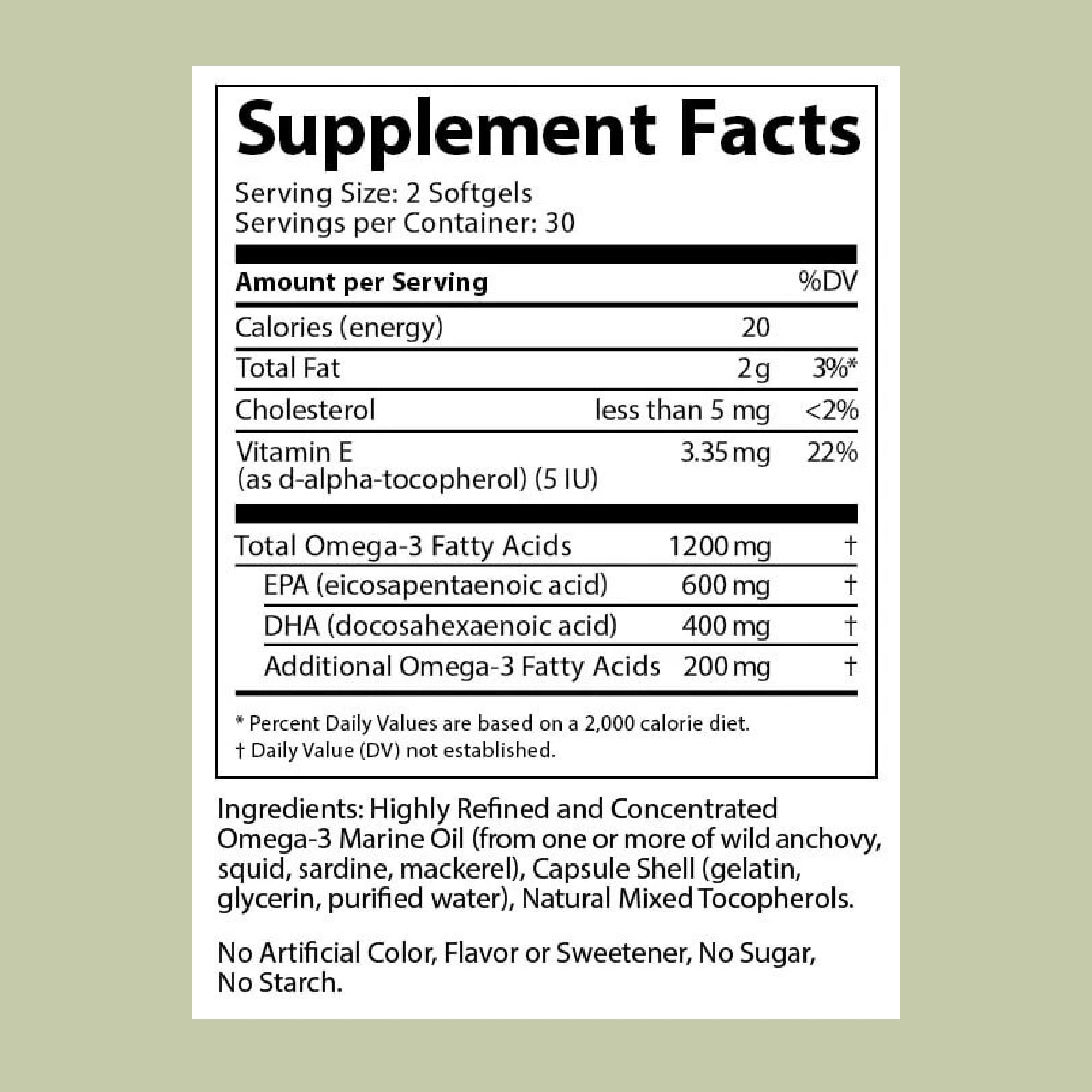 Doctor's Advantage Omega Shield Omega-3 Supplement dosage instructions
