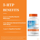 Doctor's BEST 5-HTP bottle with label showing ingredients