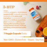 Doctor's BEST 5-HTP capsules on a wooden surface