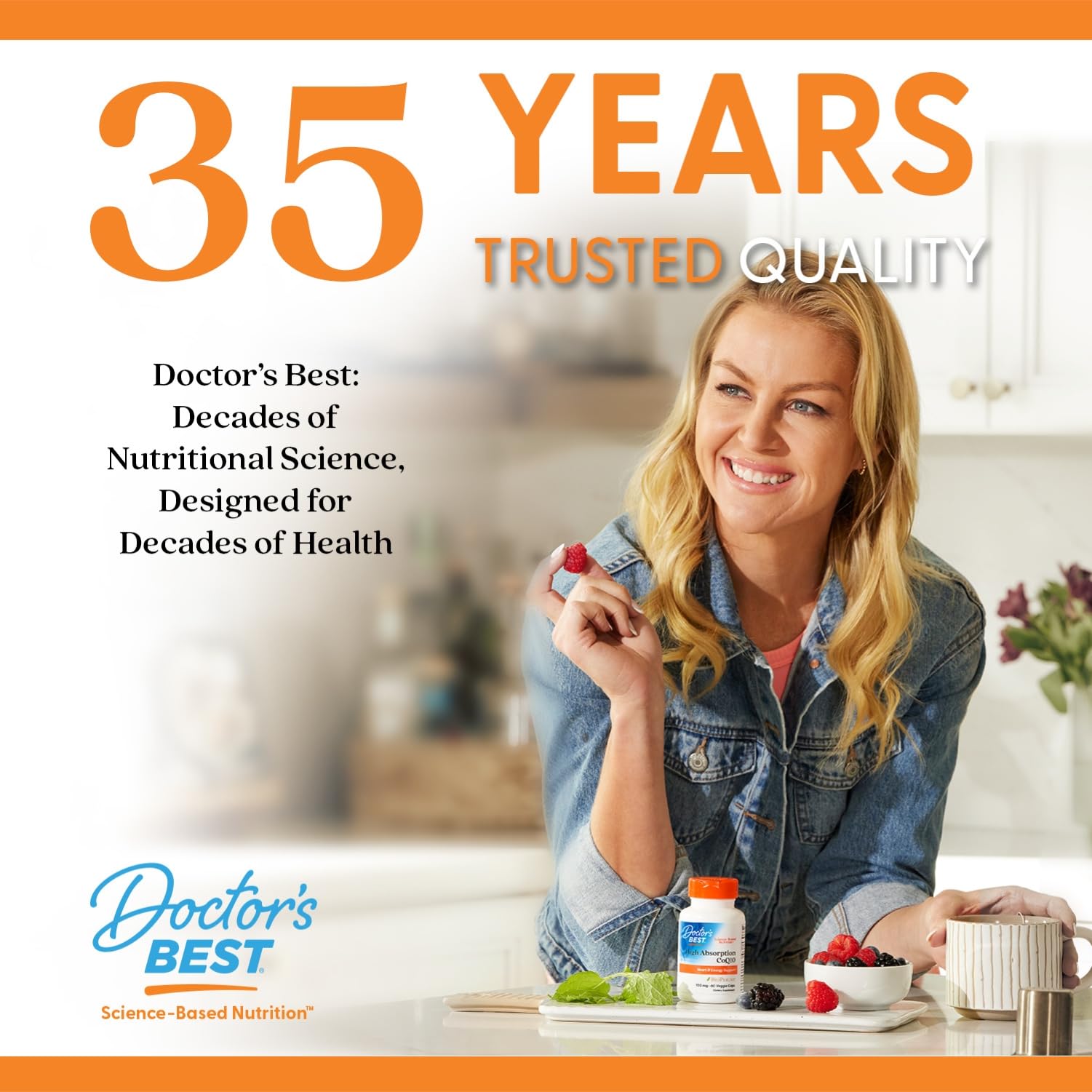 Doctor's BEST 5-HTP capsules with plant background