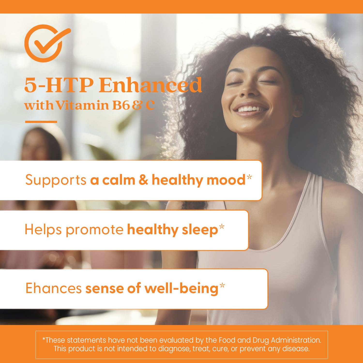 Doctor's BEST 5-HTP Supplement 100mg capsules on a wooden surface