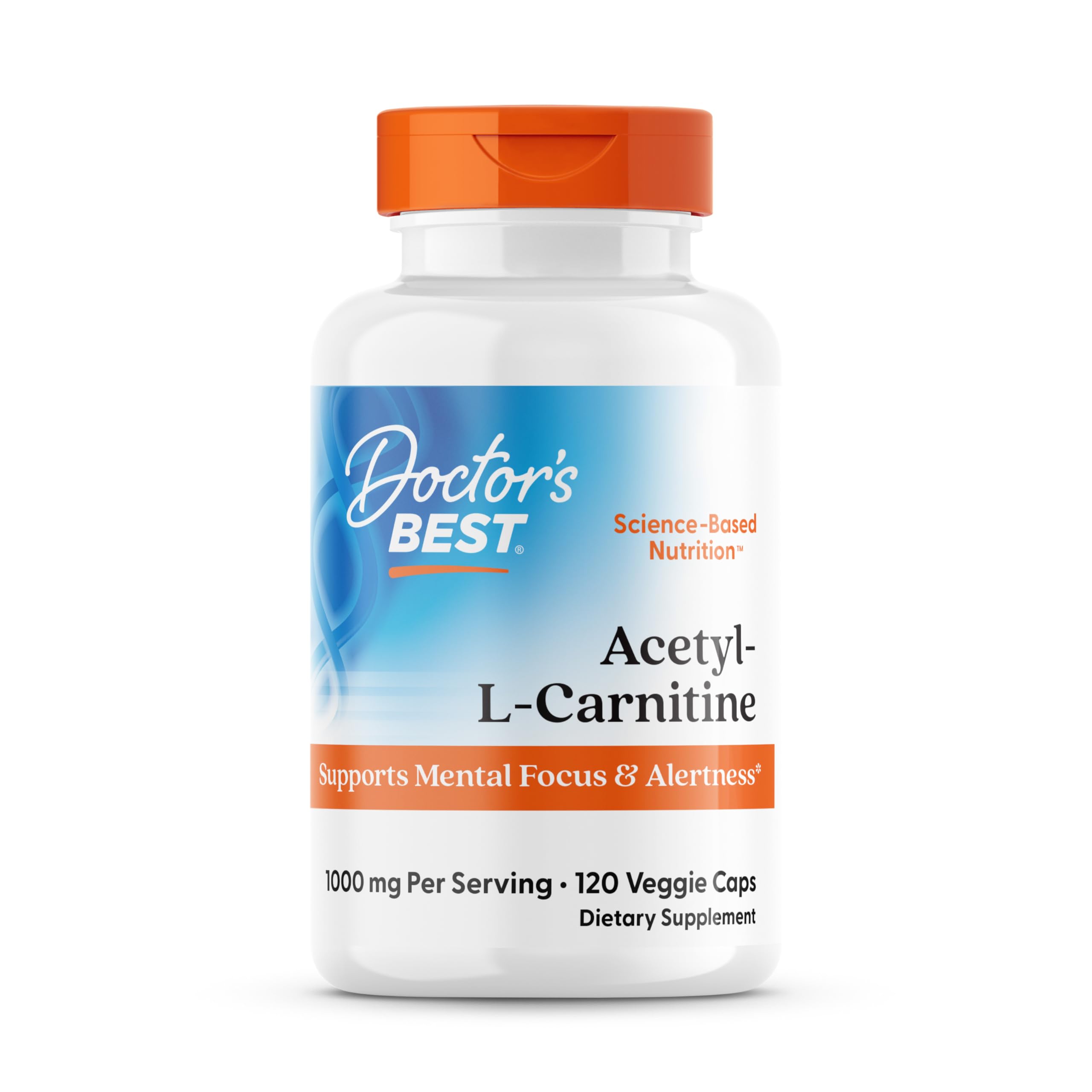 Doctor's BEST Acetyl L-Carnitine 1000mg supplement front view