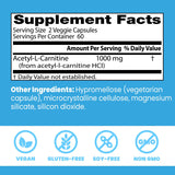 Doctor's BEST Acetyl L-Carnitine 1000mg supplement side view