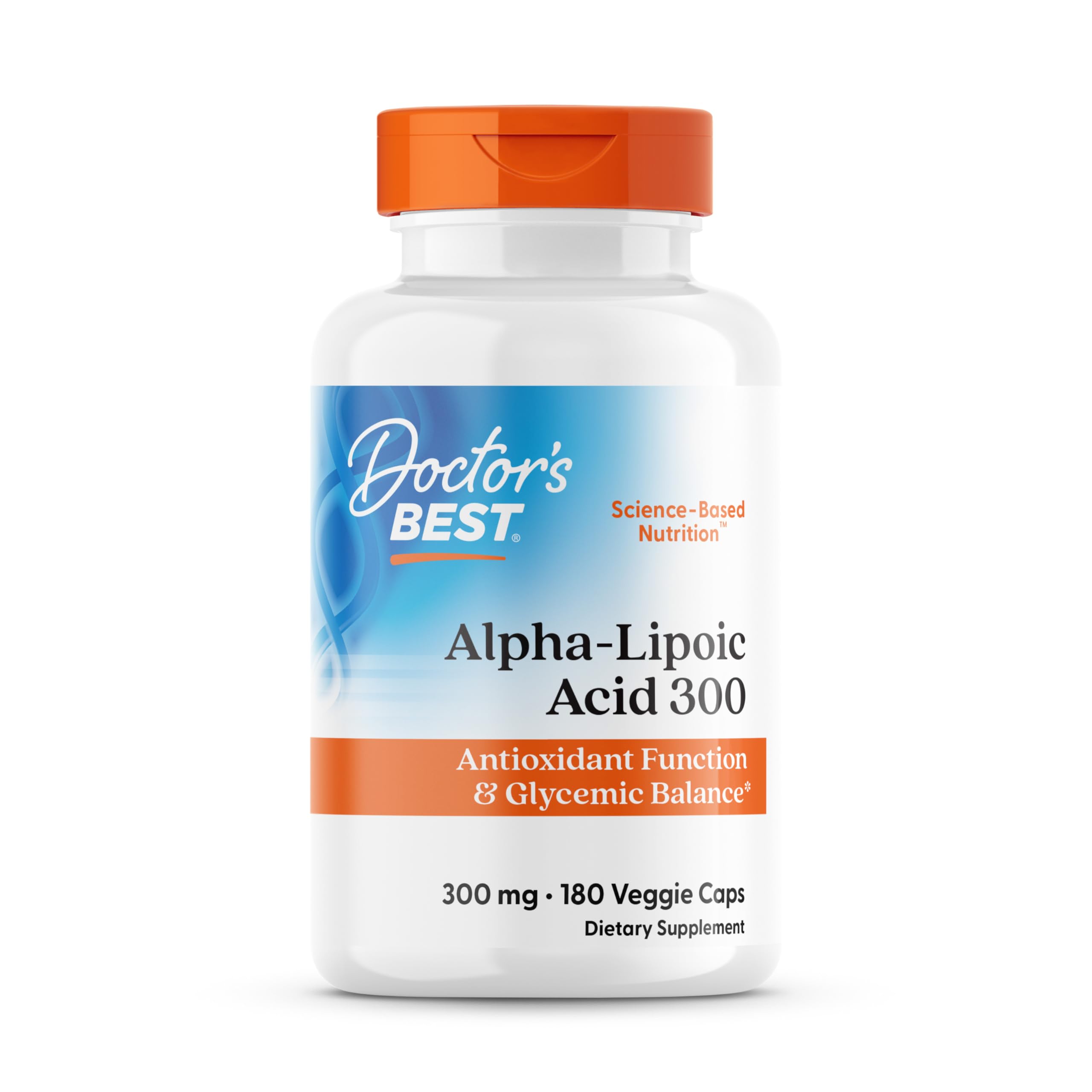 Doctor's BEST Alpha Lipoic Acid Supplement 300mg front view