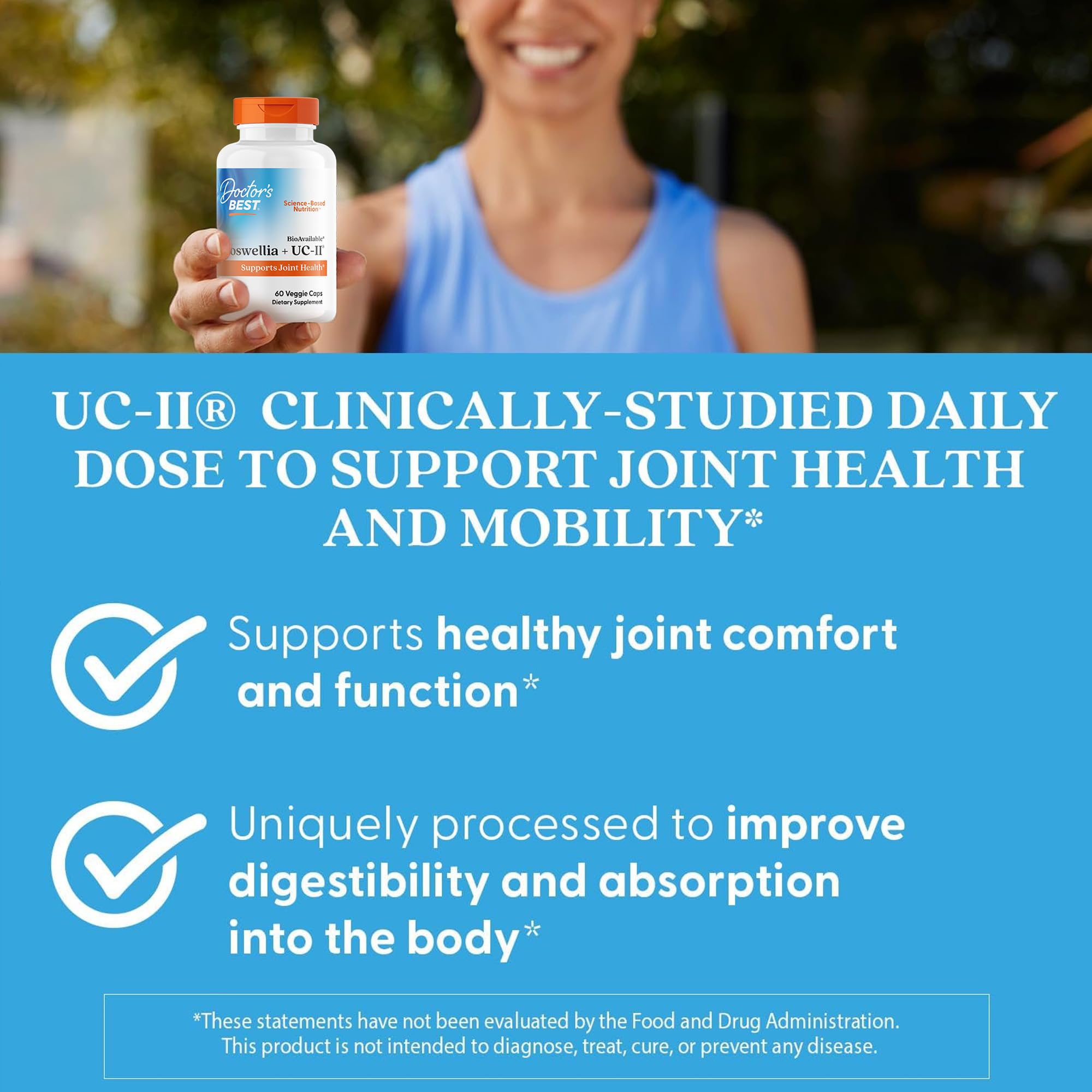 Doctor's BEST Boswellia Serrata UC-II capsules with measuring spoon