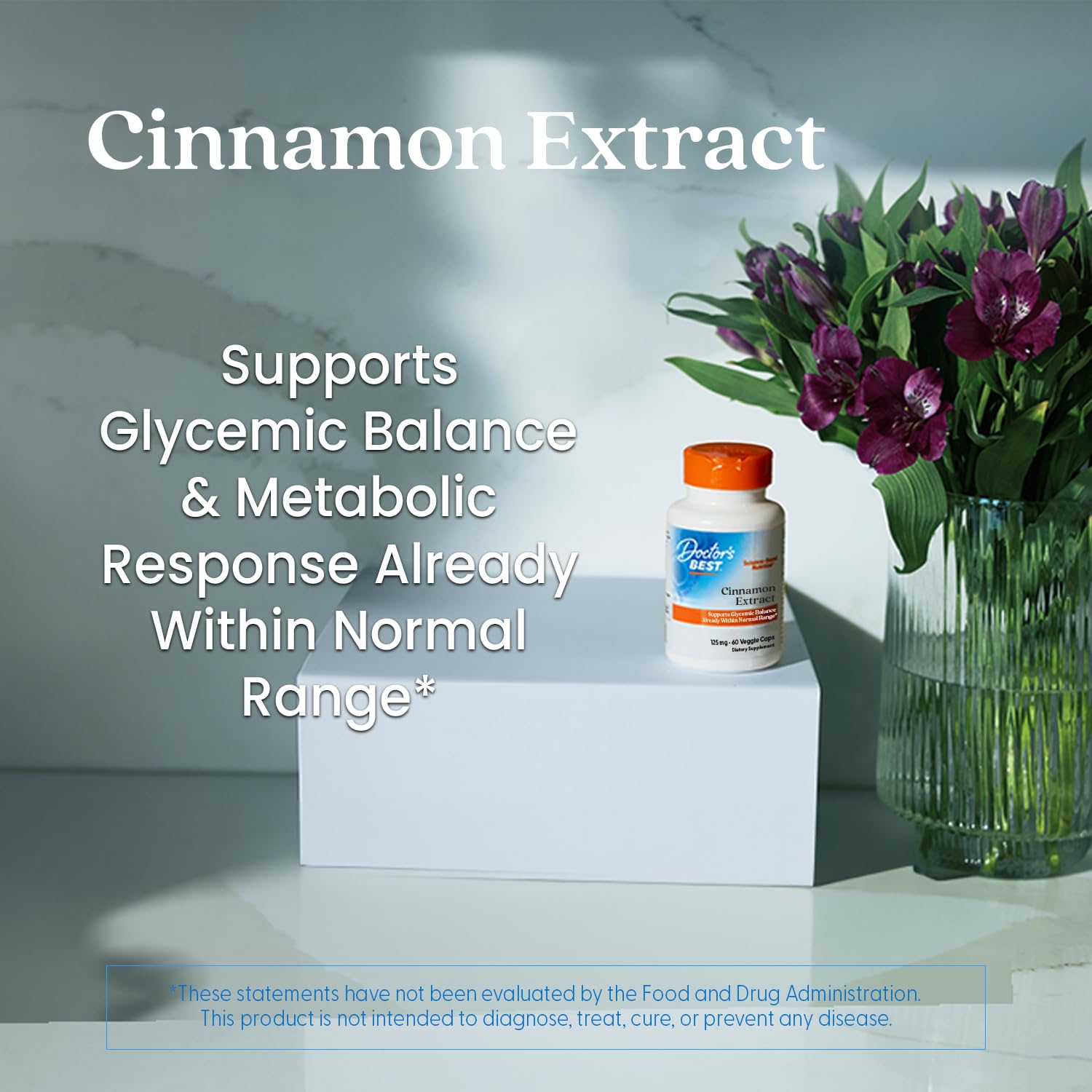 Doctor's BEST Cinnamon Extract Supplement 500mg packaging and label