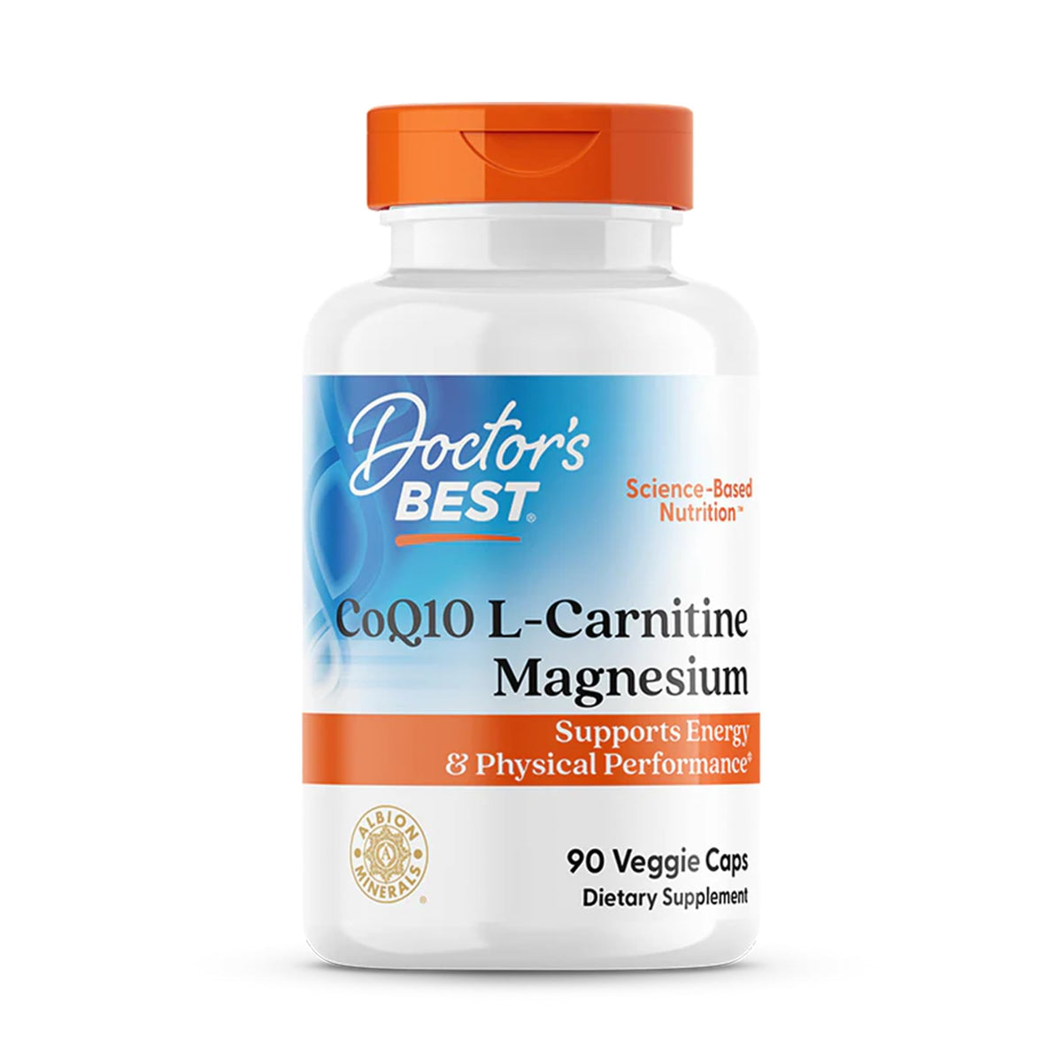 Doctor's BEST CoQ10 L-Carnitine Magnesium Complex 200mg front view