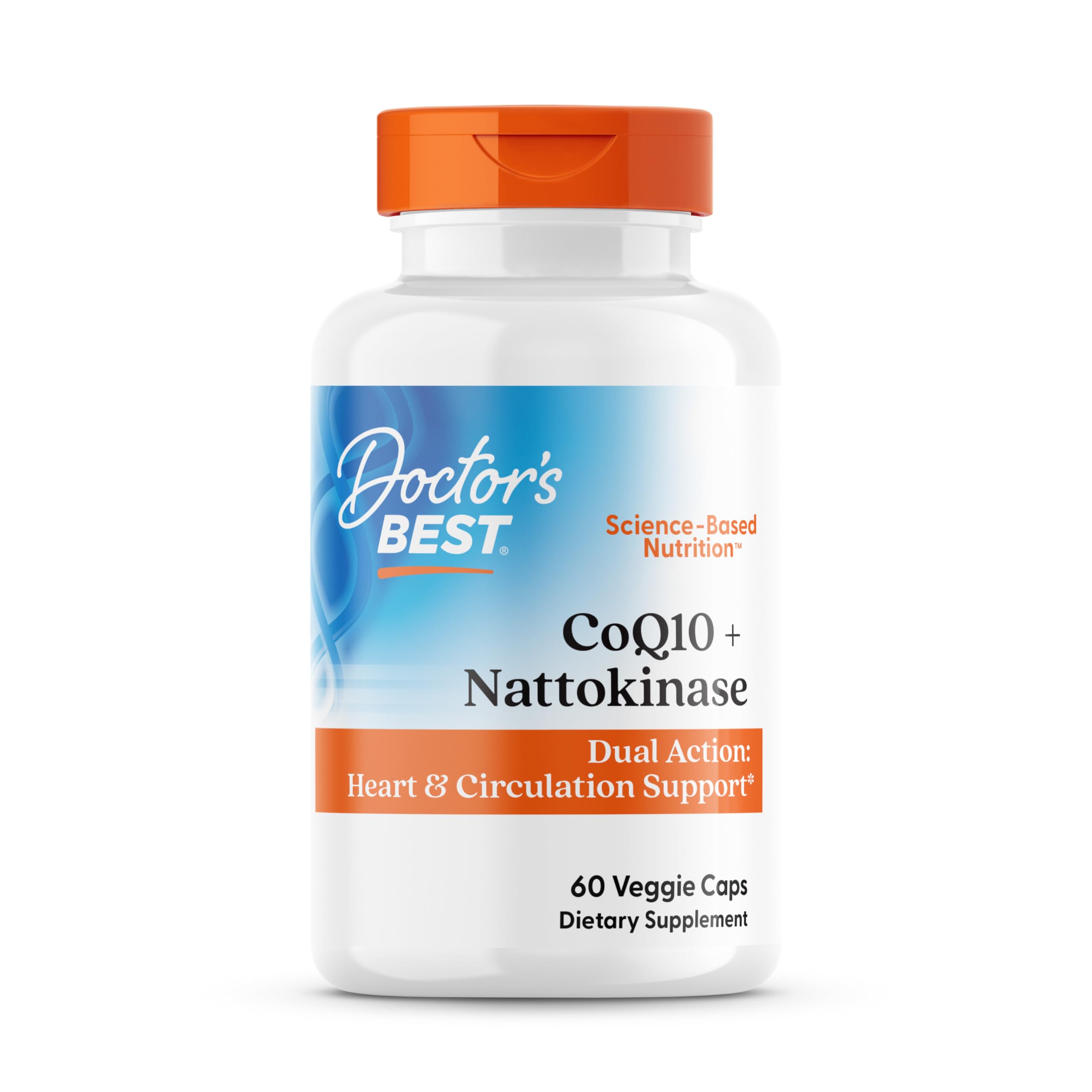 Doctor's BEST CoQ10 + Nattokinase Supplement 100mg front view
