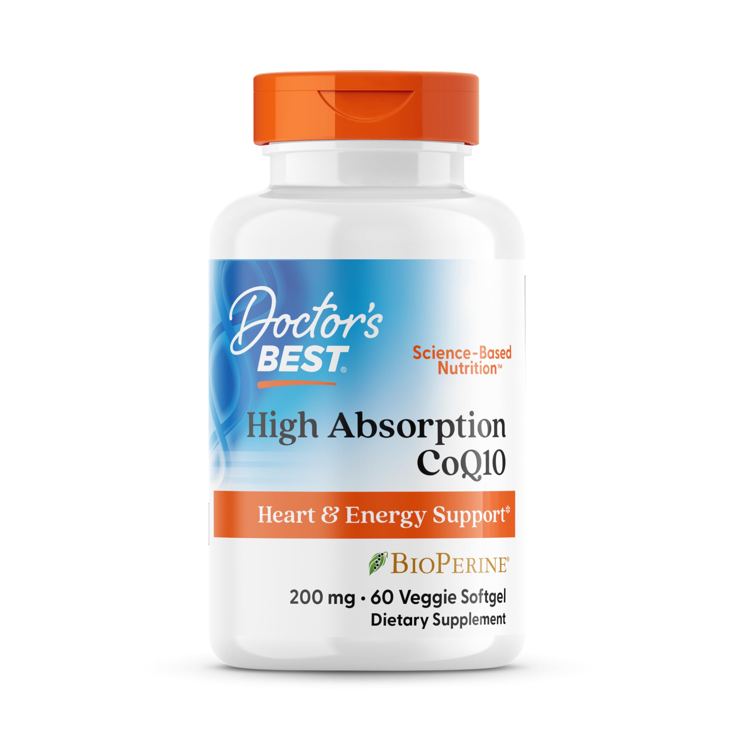 Doctor's BEST CoQ10 Supplement 200mg front view of packaging