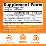 Doctor's BEST CoQ10 Supplement 200mg veggie softgels in bottle