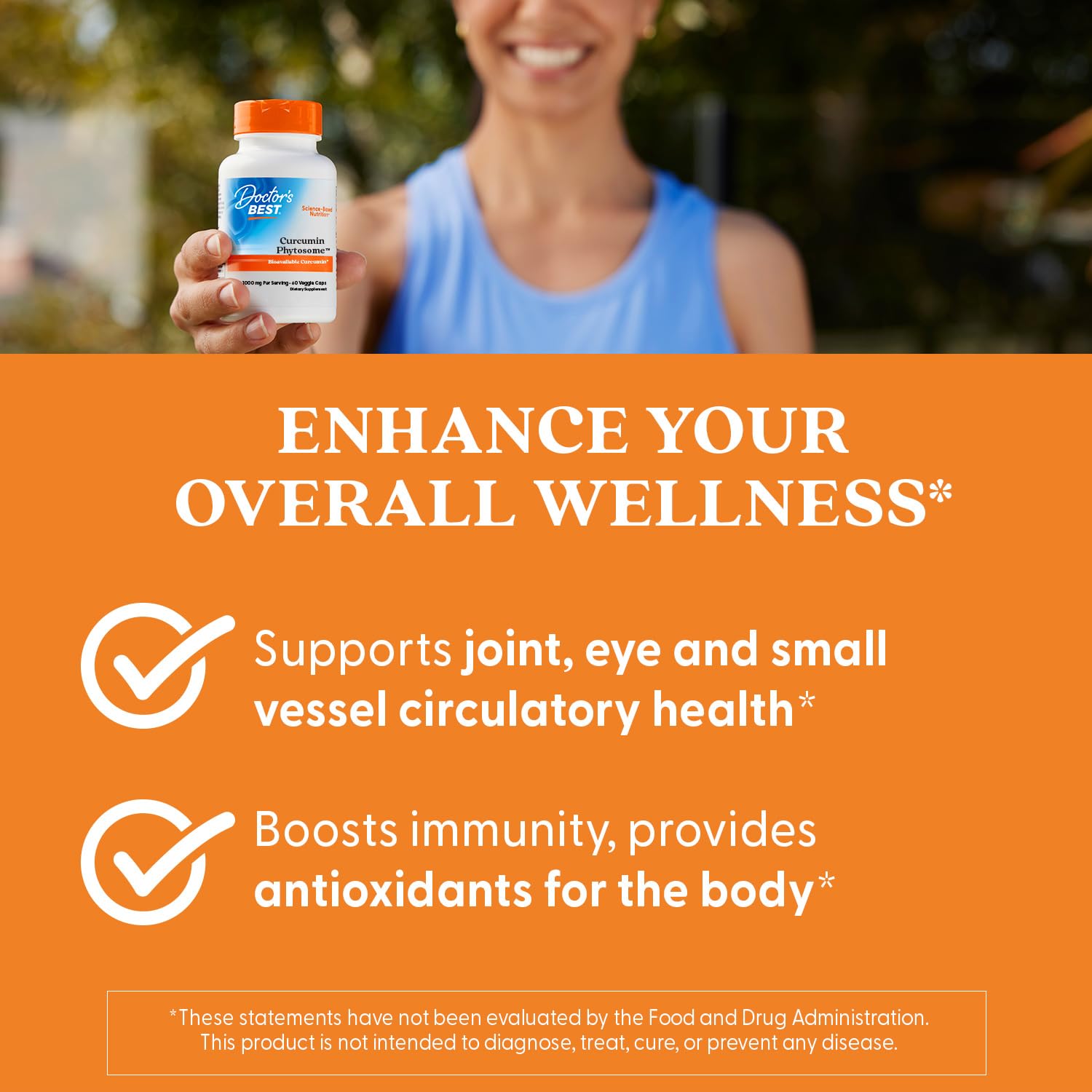 Doctor's BEST Curcumin Phytosome Supplement 1000mg packaging details