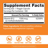 Doctor's BEST Fully Active B12 1500 mcg vegetarian capsules packaging