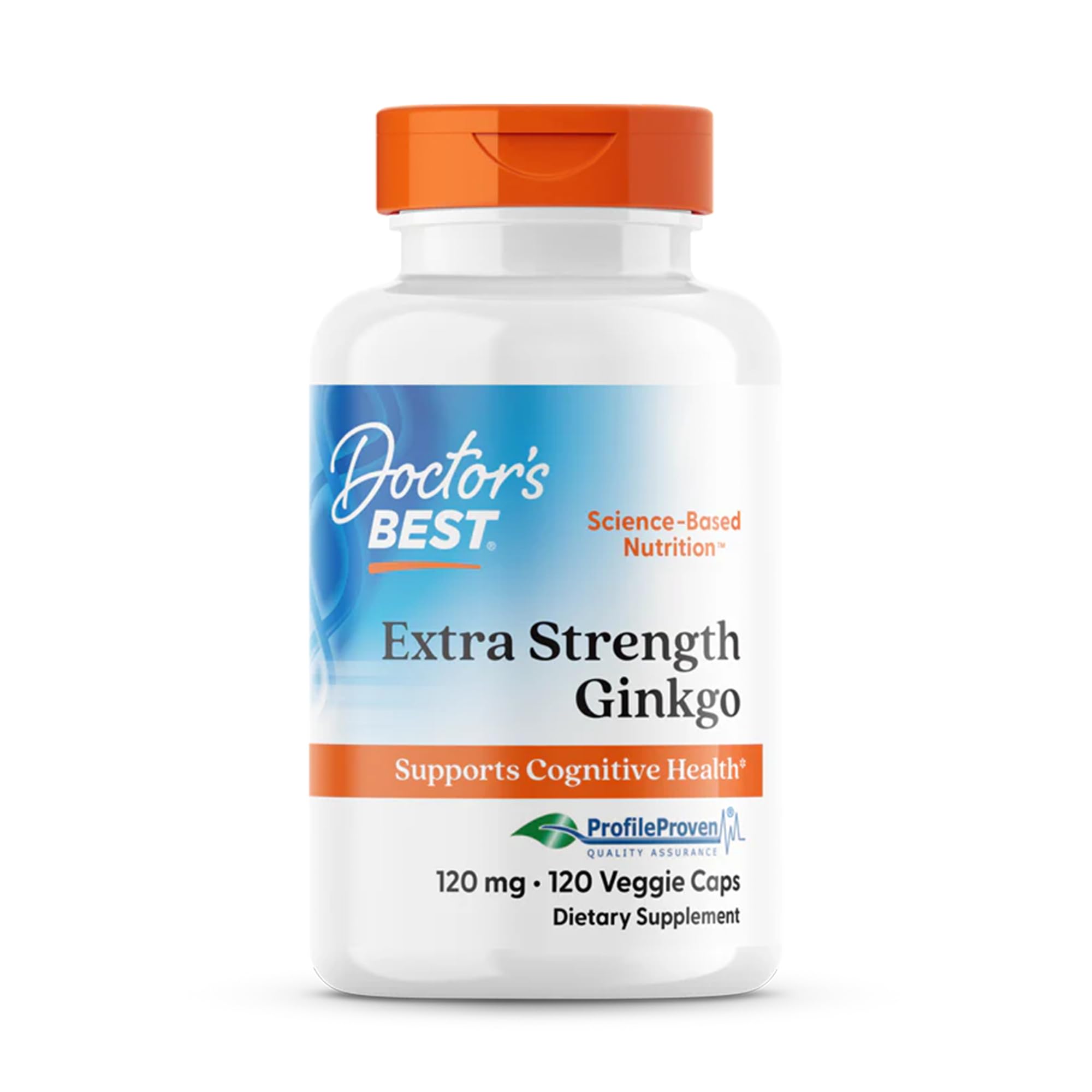 Doctor's BEST Ginkgo Biloba 120 Capsules front view