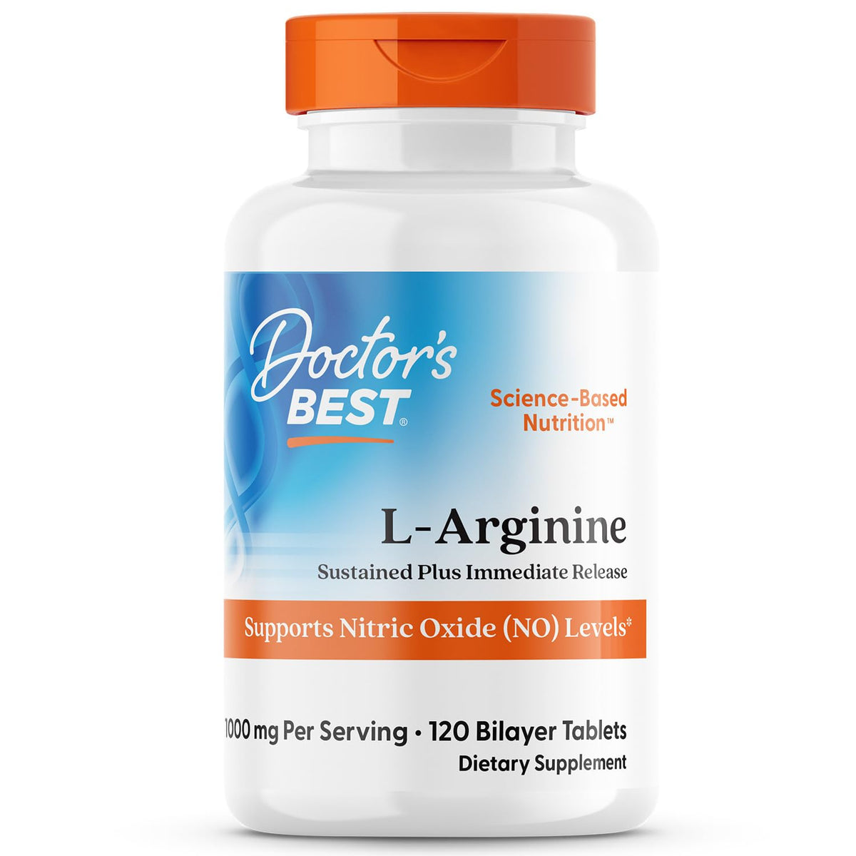 Doctor's BEST L-Arginine 1000mg supplement front view
