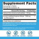 Doctor's BEST L-Arginine Nitrosigine Complex 1500mg 60 Tablets bottle with label
