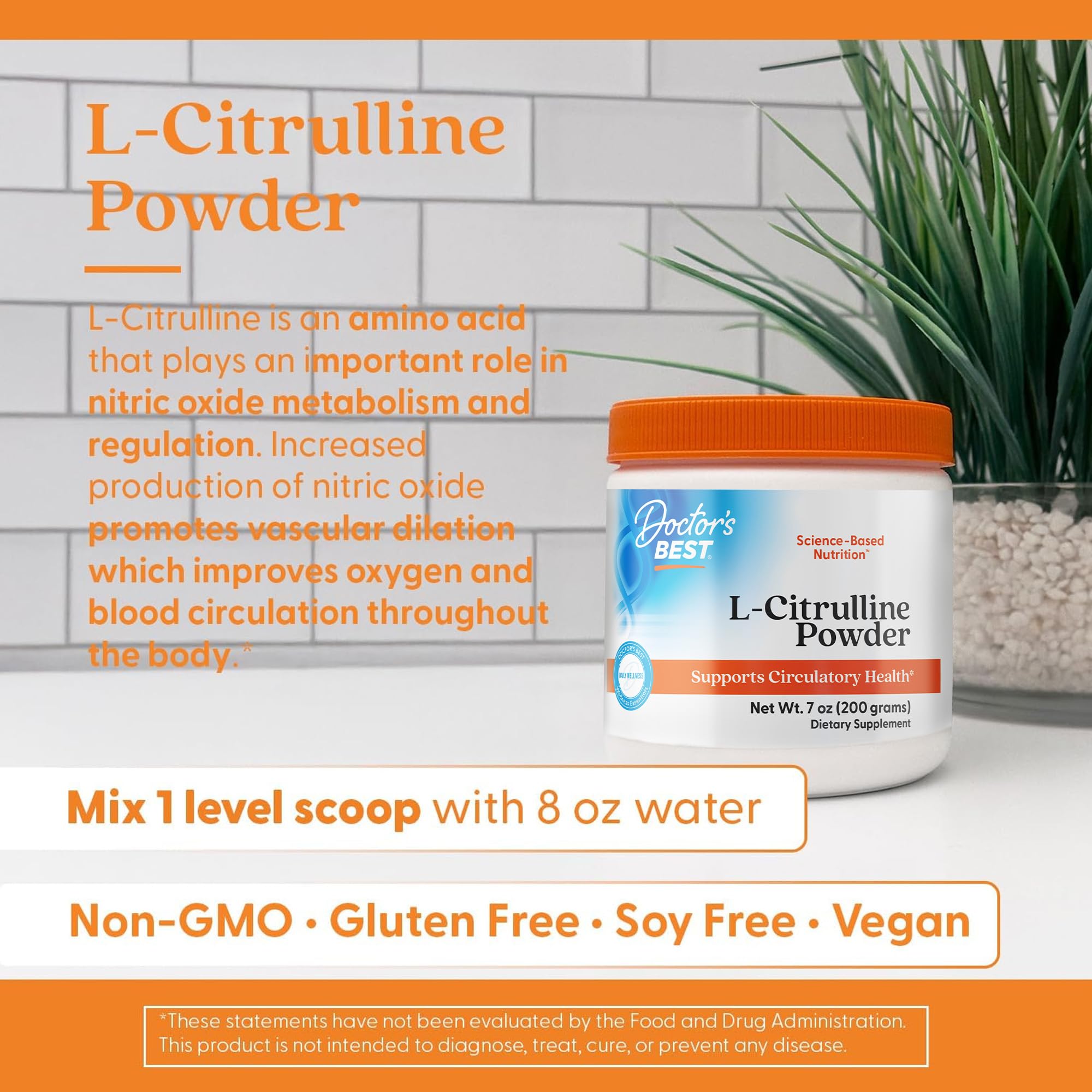 Doctor's BEST L-Citrulline Powder 3000mg side view