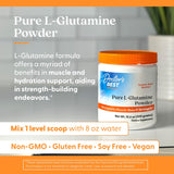 Doctor's BEST L-Glutamine Powder mixed in a shake