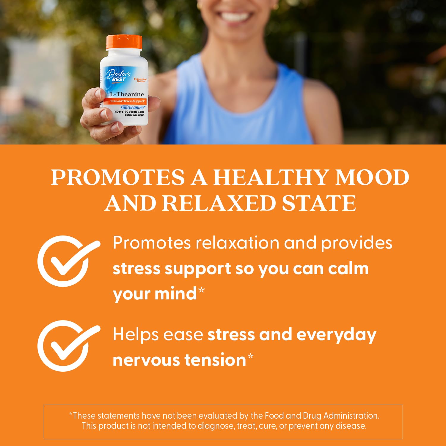 Doctor's BEST L-Theanine 150mg Veggie Capsules packaging