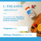 Doctor's BEST L-Theanine Supplement 200mg Veggie Capsules side view
