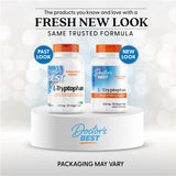 Doctor's BEST L-Tryptophan Supplement 90 Veg Capsules side view