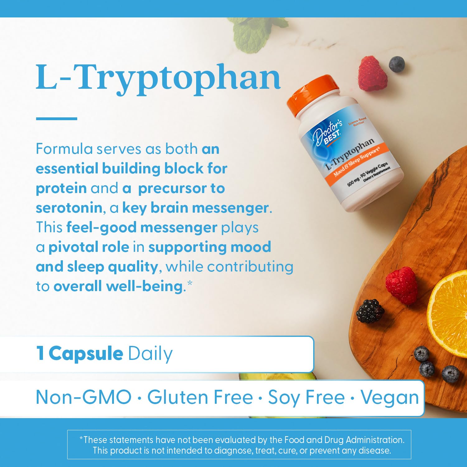 Doctor's BEST L-Tryptophan Supplement ingredients list