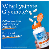 Doctor's BEST Magnesium Glycinate Lysinate Supplement 200mg side view