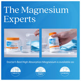 Doctor's BEST Magnesium Glycinate Lysinate Supplement 200mg with measuring scoop