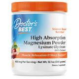 Doctor's BEST Magnesium Glycinate Powder 340g front view packaging