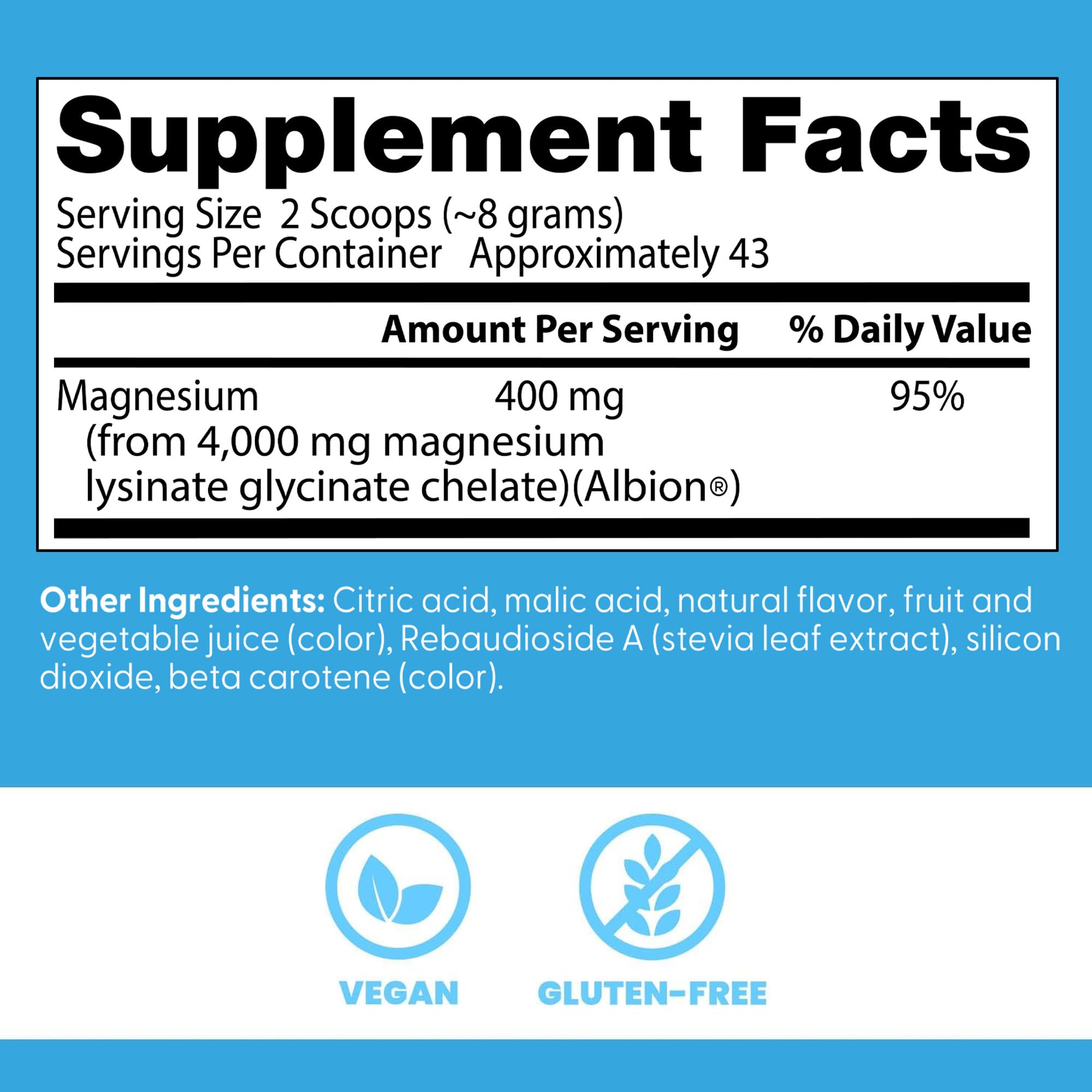 Doctor's BEST Magnesium Glycinate Powder 340g fruit punch flavour