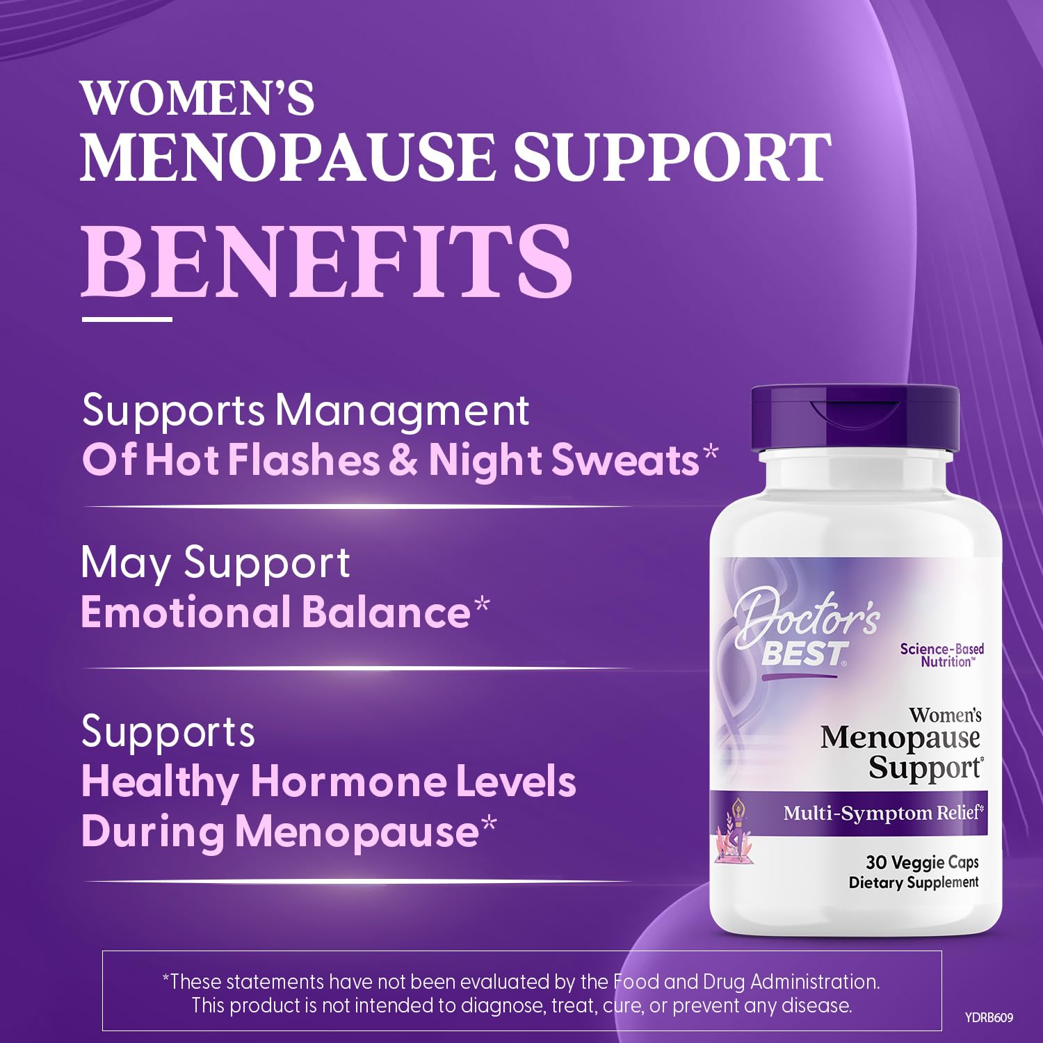 Doctor's BEST Menopause Support Supplement side view showing capsule