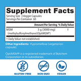 Doctor's BEST MSM Supplement 3000mg capsules on a wooden surface