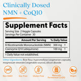 Doctor's BEST NMN + CoQ10 Supplement 300mg + 100mg back view