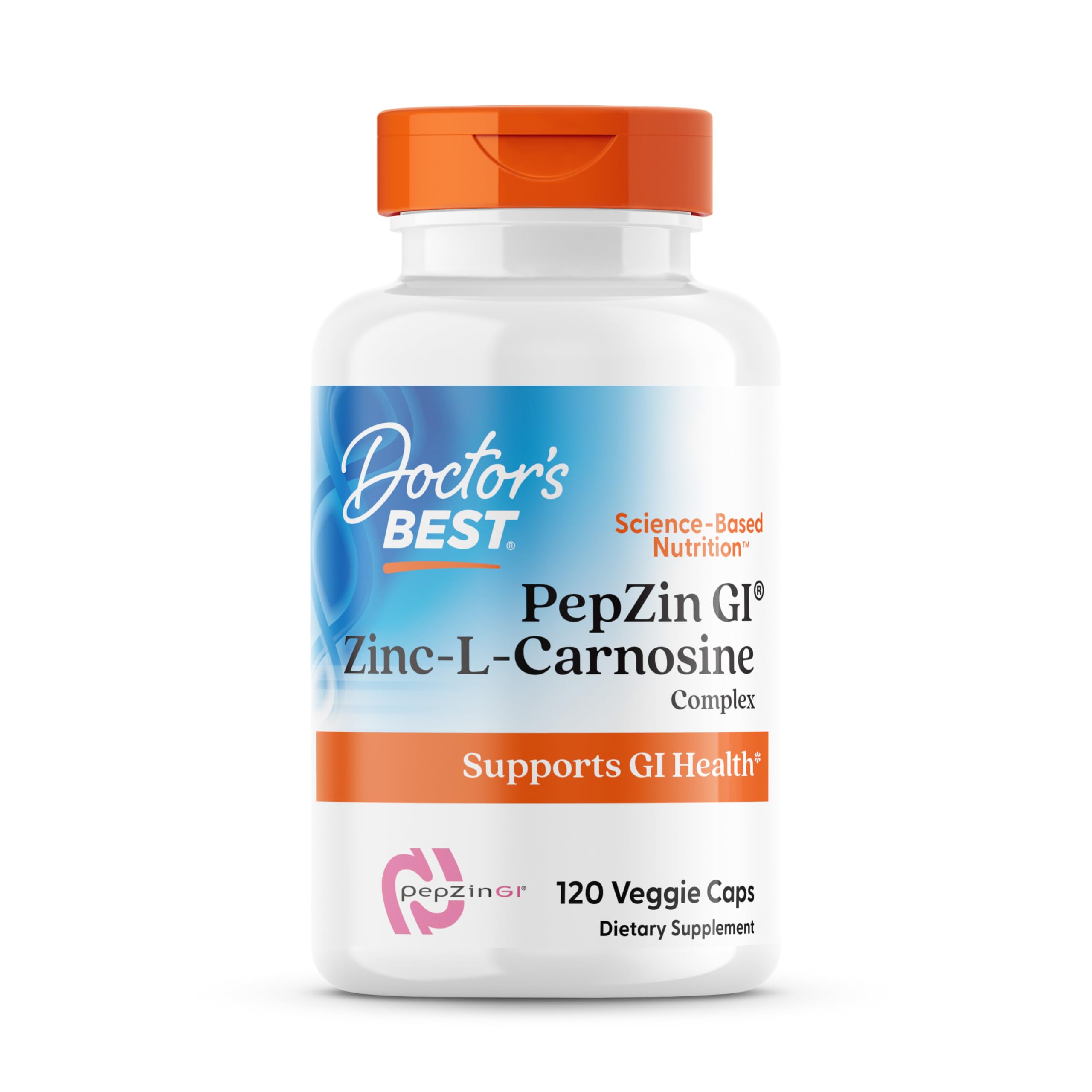 Doctor's BEST PepZin GI Zinc-L-Carnosine supplement front view
