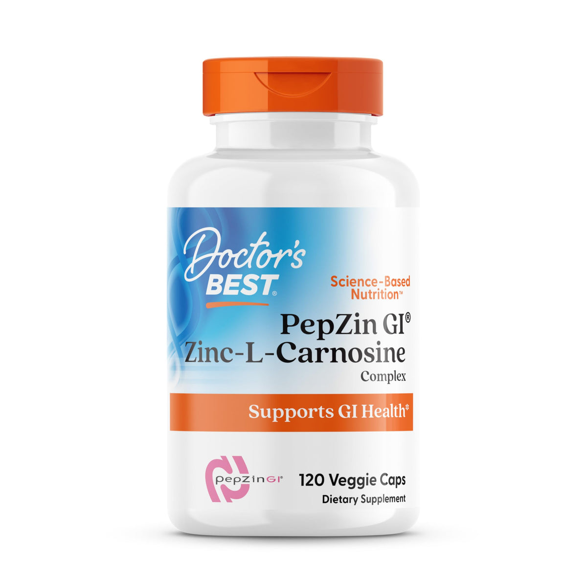 Doctor's BEST PepZin GI Zinc-L-Carnosine supplement front view