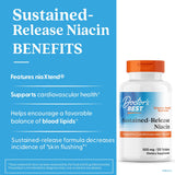 Doctor's BEST Real Niacin 500mg capsule bottle side view