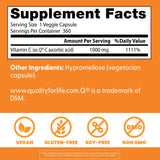 Doctor's BEST Vitamin C Supplement 1000mg bottle side view