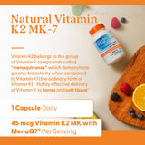 Doctor's BEST Vitamin K2 MK-7 45mcg Capsules open bottle with capsules