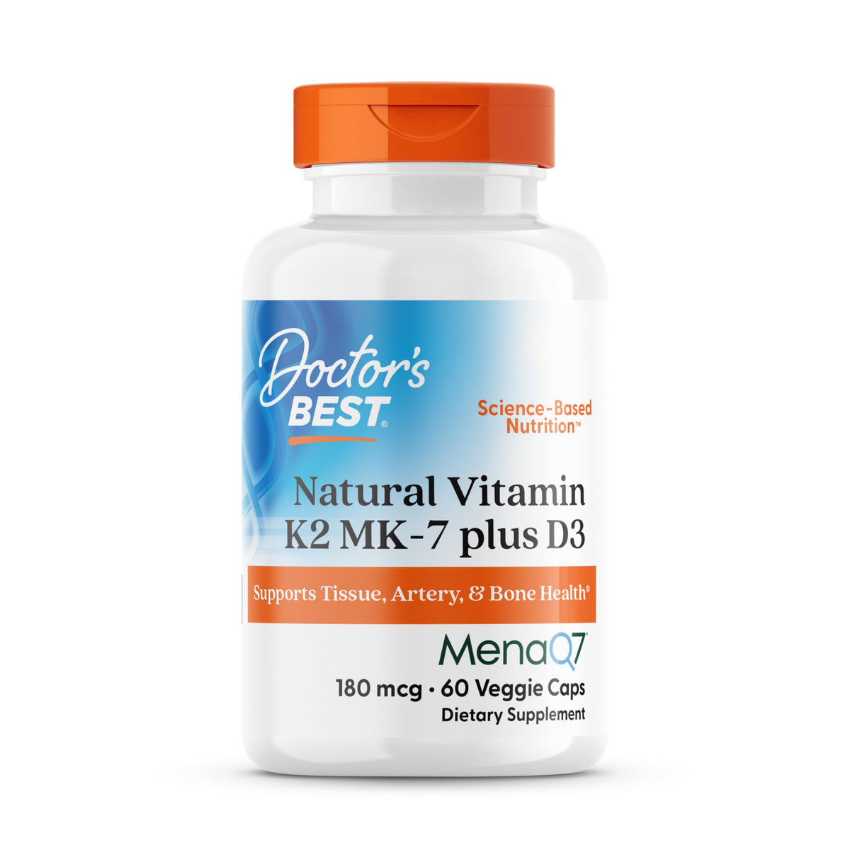 Doctor's BEST Vitamin K2 MK7 and D3 Supplement front view