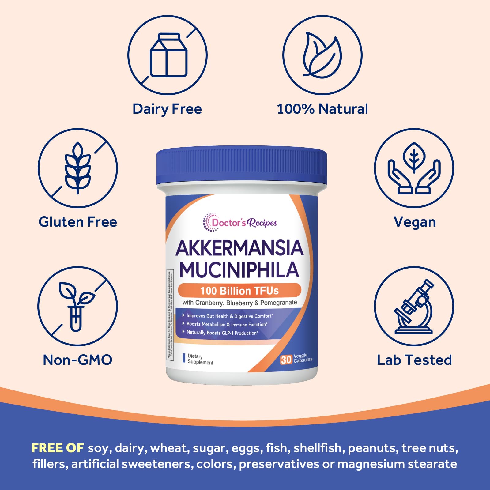 Doctor's Recipes Akkermansia Probiotic with superfruits