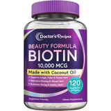 Doctor's Recipes Biotin Supplement 10,000 mcg front view