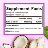 Doctor's Recipes Biotin Supplement 10,000 mcg side view