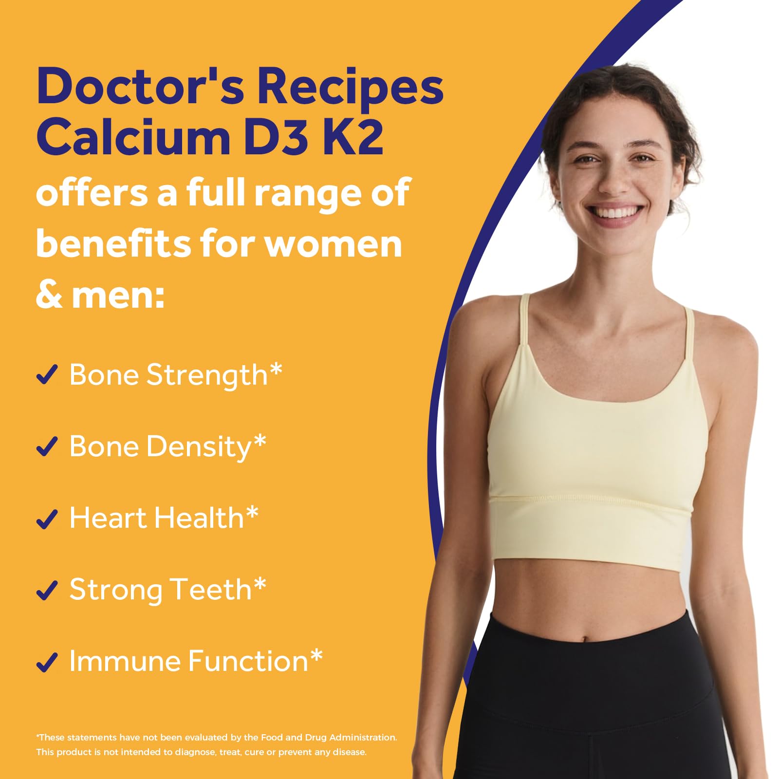 Doctor's Recipes Calcium Tablets 1200mg side view